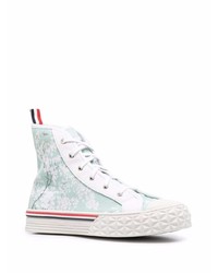 Thom Browne Toile Print High Top Sneakers