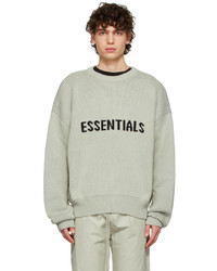 Essentials Green Knit Pullover Sweater