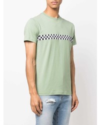 John Richmond Checkerboard Logo Print T Shirt