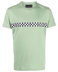 John Richmond Checkerboard Logo Print T Shirt