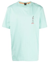 BOSS Chest Logo Print Detail T Shirt