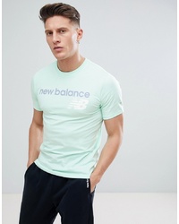New Balance Classic Logo T Shirt In Green Mt73581 Sef