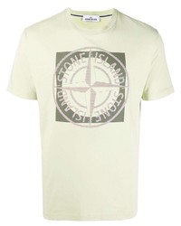 Stone Island Compass Logo Print T Shirt