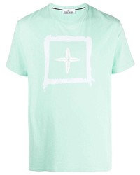 Stone Island Compass Logo Printed T Shirt