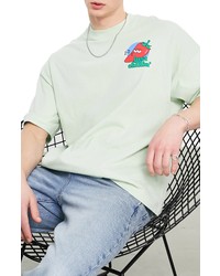 Topman Extreme Oversize Just Chillin Graphic Tee In Light Green At Nordstrom