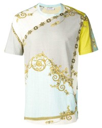 Versace Collection Golden Leaf Print T Shirt