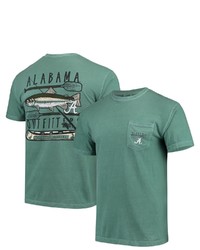 IMAGE ONE Green Alabama Crimson Tide Fishing Stack Comfort Colors Pocket T Shirt At Nordstrom