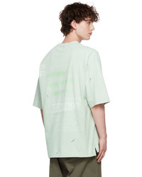 Miharayasuhiro Green Distressed T Shirt