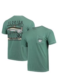 IMAGE ONE Green Florida Gators Fishing Stack Comfort Colors Pocket T Shirt At Nordstrom