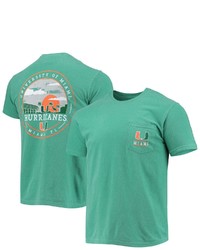 IMAGE ONE Green Miami Hurricanes Circle Campus Scene T Shirt At Nordstrom