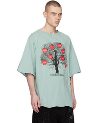 Undercoverism Green Printed T Shirt