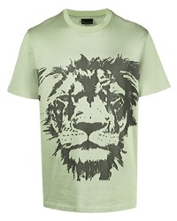 Billionaire Lion Jacquard Cotton T Shirt
