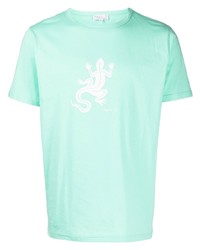 agnès b. Lizard Print Cotton T Shirt