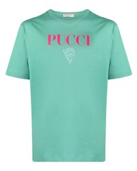 PUCCI Logo Print Crew Neck T Shirt