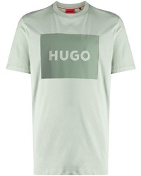 Hugo Logo Print Crew Neck T Shirt