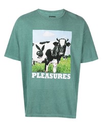 Pleasures Logo Print Detail T Shirt