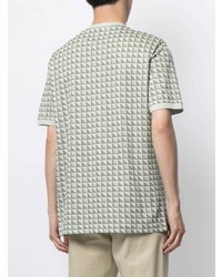 Giorgio Armani Monogram Triangle Pattern T Shirt