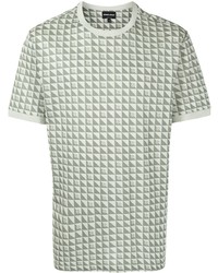 Giorgio Armani Monogram Triangle Pattern T Shirt