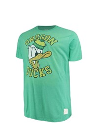 Retro Brand Original Green Oregon Ducks Big Tall Mock Twist T Shirt
