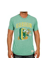 Retro Brand Original Heather Green Oregon Ducks Vintage School Over Donald O Tri Blend T Shirt At Nordstrom