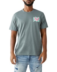 True Religion Brand Jeans Paint Brush Graphic Tee In Balsam Green At Nordstrom