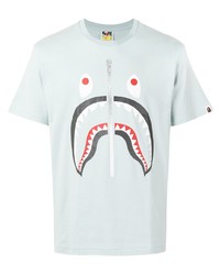 A Bathing Ape Sad Shark Print T Shirt