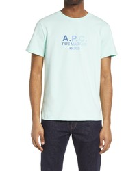 A.P.C. Tony Logo Graphic Tee In Pale Green At Nordstrom