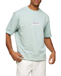 Topman Venice Beach Short Sleeve Crewneck Sweatshirt