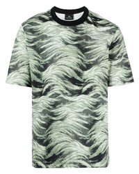PS Paul Smith Wave Print Cotton T Shirt