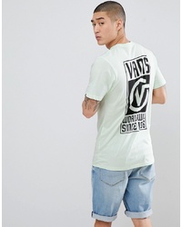 Vans Worldwide T Shirt With Back Print In Green Va3ha9p0n