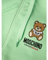 Moschino Logo Print Zipped Hoodie