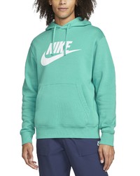 Nike Sportswear Club Fleece Logo Hoodie In Washed Tealwashed Teal At Nordstrom
