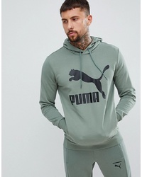 Puma Archive Logo Pullover Hoodie In Green 57679023