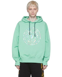 VERSACE JEANS COUTURE Green Cotton Hoodie