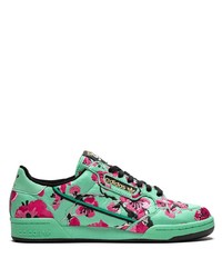 Mint Print Leather Low Top Sneakers