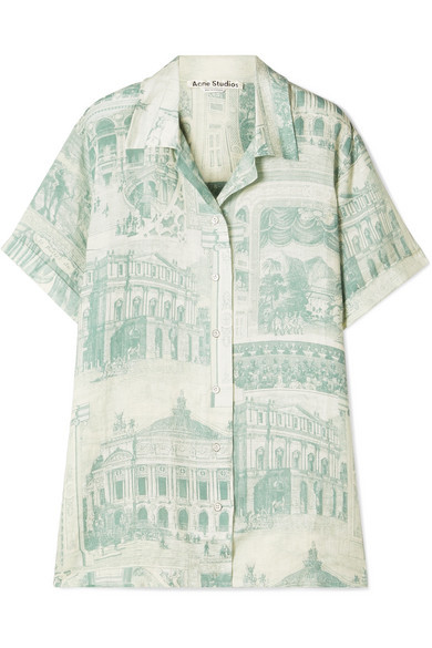 Acne Studios Rellah Printed Linen Shirt, $440 | NET-A-PORTER.COM