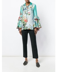 F.R.S For Restless Sleepers Floral Gypsy Polo Top