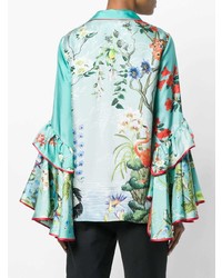 F.R.S For Restless Sleepers Floral Gypsy Polo Top