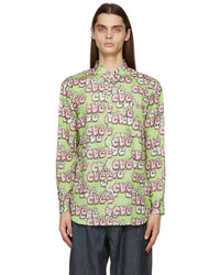 Comme Des Garcons SHIRT Green Kaws Edition Printed Pattern Shirt
