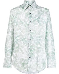 BOSS Leaf Print Long Sleeve Shirt