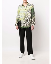 Just Cavalli Psychedelic Check Pattern Shirt