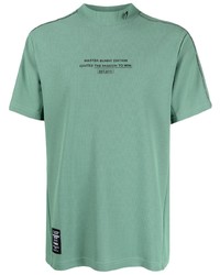 Mint Print Mesh Crew-neck T-shirt