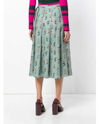 Marni Novelty Print Pleated Skirt
