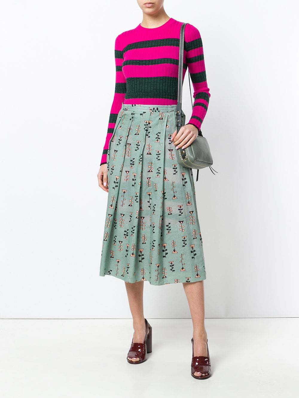 Marni Novelty Print Pleated Skirt, $720 | farfetch.com | Lookastic