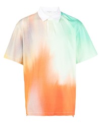 MAISON KITSUNÉ Abstract Print Polo Shirt