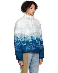 Feng Chen Wang Blue White Painting Down Jacket