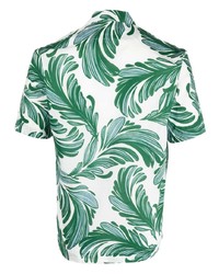 Tagliatore Short Sleeve Leaf Print Shirt