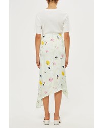 Boutique Marble Bloom Print Sash Skirt