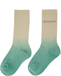 Jacquemus Beige Blue Le Raphia Les Chaussettes Moisson Socks