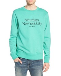 Saturdays Nyc Bowery Embroidered Fleece Sweatshirt